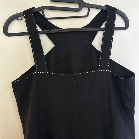 Lauren Ralph Lauren Black Linen Sheath Dress Size 8 - Midi Classic Summer Fall - Picture 5 of 8